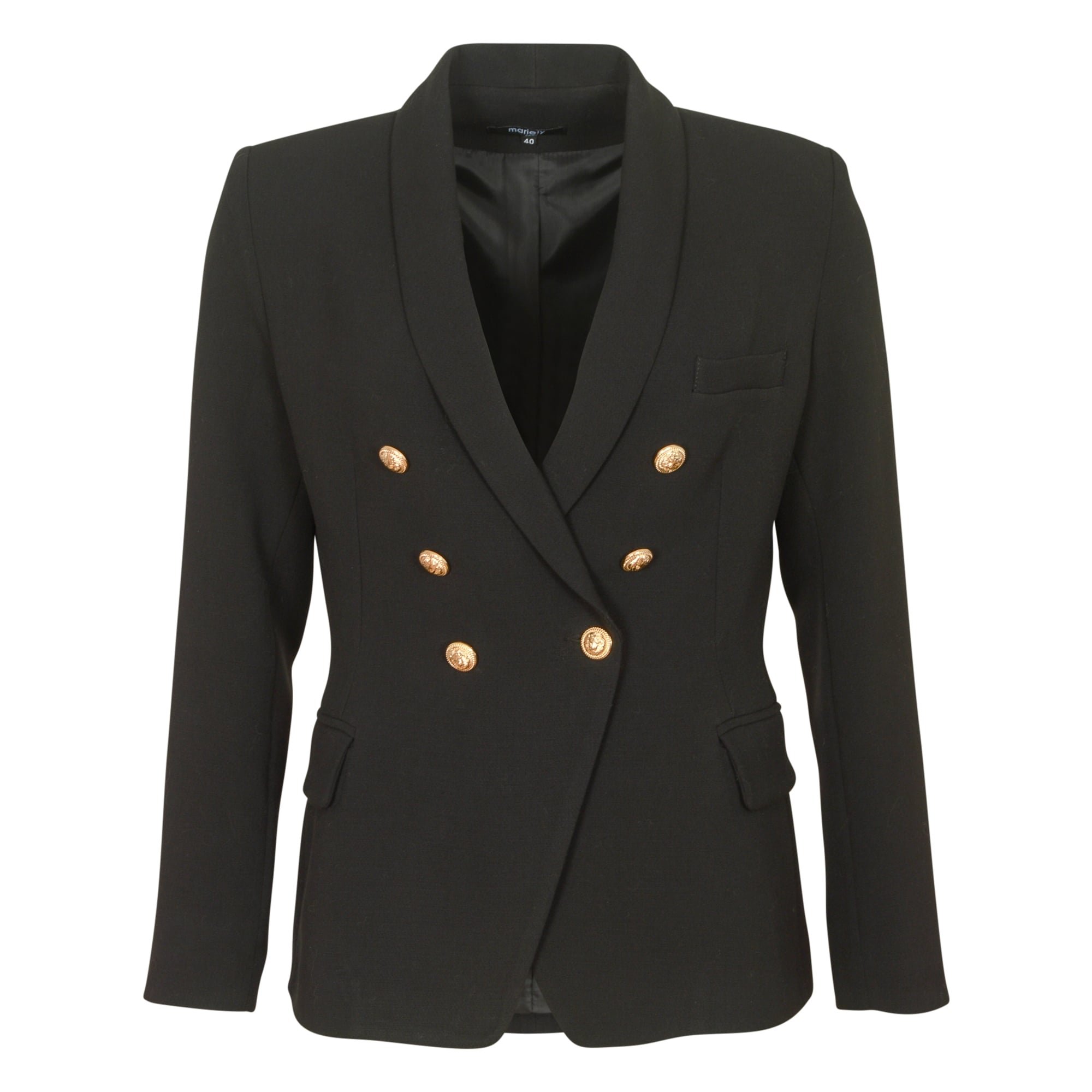 Mariely Fitted Black Blazer Wholesale